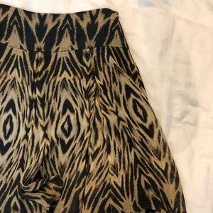 Animal print skater skirt